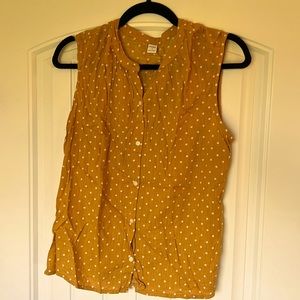 Yellow polka dot tank